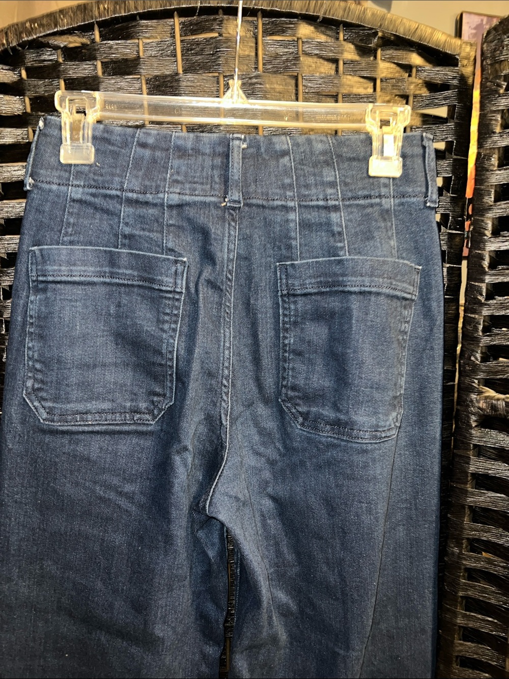 Maeve Anthropologie Dark Blue Wide-Leg Jeans size 27 - Picture 5 of 5